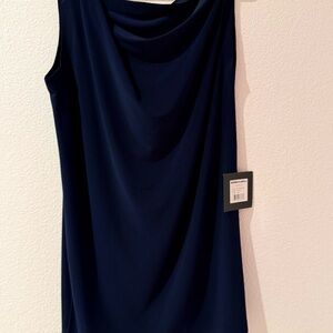 Norma Kamali Navy Sleeveless Dress